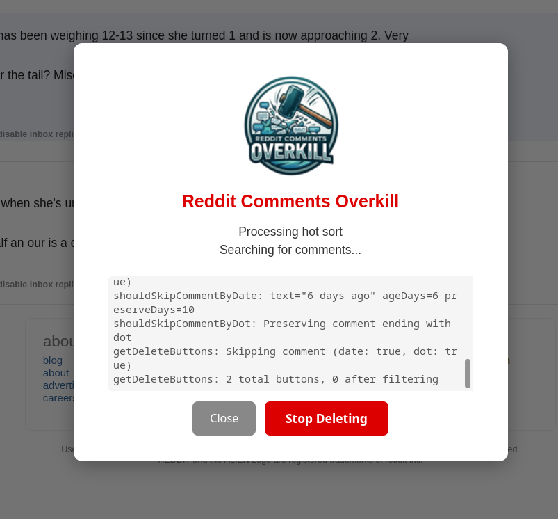 Reddit Comments Overkill screenshot